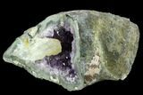 Wide, Purple Amethyst Geode With Calcite - Uruguay #123831-2
